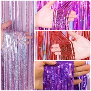 CORTINAS METALIZADAS CON GLITTER 2X1