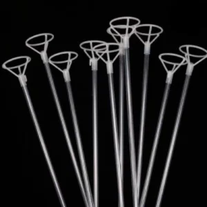 PALITO PARA GLOBOS BURBUJA Y FOIL CON SOPORTE x 42cm - Bolsa x 12un.