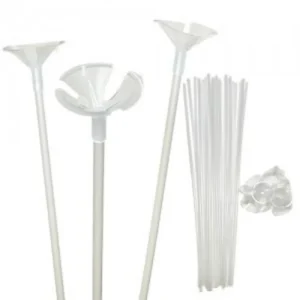 PALITO PARA GLOBOS CON SOPORTE x 42cm - Bolsa x 25un.